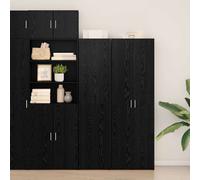 vidaXL Highboard 2 pcs Black Oak 45 x 42.5 x 185 cm