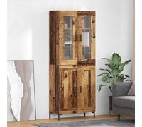 vidaXL Highboard 2 pcs Old Wood Engineered Wood