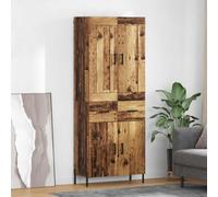 vidaXL Highboard 2 pcs Old Wood Engineered Wood