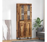 vidaXL Highboard 2 pcs Old Wood Engineered Wood