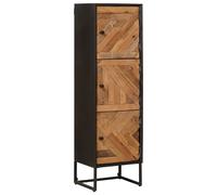 Highboard 3-Door Natural Reclaimed Wood 35x30x120cm Rustic Storage Cabinet Shelf