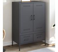 vidaXL Side Cabinet Storage Highboard Sideboard Cupboard Cold-rolled Steel