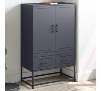 vidaXL Highboard Sideboard Buffet Cabinet Storage Cupboard Anthracite Steel