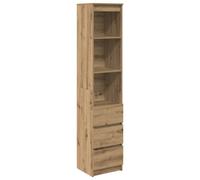 vidaXL Highboard Artisan Oak 37.5x35x180 cm Engineered Wood, cabinet, side cabinet, tall storage cabinet, storage cabinet, tall cabinet, tall cupboard