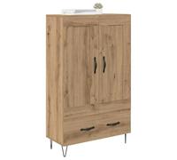 vidaXL Highboard Artisan Oak 69.5 x 31 x 115 cm Engineered Wood, Modern Highboard, Elegant Storage Unit, Spacious Cabinet, Durable Indoor Organizer, Rectangular Furniture for Living Room