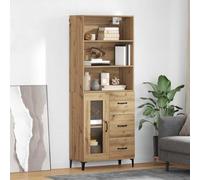 vidaXL Highboard Artisan Oak 69.5 x 34 x 180 cm Engineered Wood
