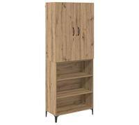 vidaXL Highboard Artisan Oak 69.5 x 34 x 180 cm Engineered Wood, Living Room, Modern Storage Solutions, Wall-Mounted Highboard, Elegant Cabinet, Space-Saving Unit, Clutter-Free Decor
