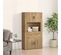 vidaXL Highboard Artisan oak 80 x 33 x 150 cm Engineered wood