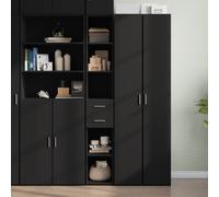 Vidaxl Highboard Black 30X42.5X185 Cm Engineered Wood