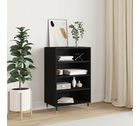 vidaXL Highboard Black 57X35X90 Cm Engineered Wood, Black