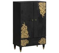 Highboard With Drawer 60 X 33 X 100 Cm Solid Mango Wood