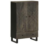 Highboard Sideboard Storage Cabinet Black Solid Wood Mango Side Cabinet vidaXL