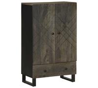 vidaXL Highboard Black 60x33x100 cm Solid Wood Mango side cabinet