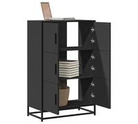 vidaXL Highboard Black 68x35x106.5 cm Engineered Wood and Metal side cabinet