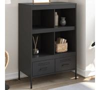 vidaXL Highboard Black 68x39x101.5 cm Steel