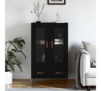 vidaXL Highboard Black 69.5x31x115 cm Engineered Wood