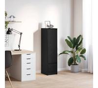 vidaXL Highboard Black Oak 29.5x34x119.5 cm Engineered Wood, cabinet, side cabinet, tall storage cabinet, storage cabinet, tall cabinet, tall cupboard