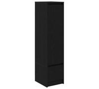 vidaXL Highboard Black Oak 29.5x34x119.5 cm Engineered Wood, cabinet, side cabinet, tall storage cabinet, storage cabinet, tall cabinet, tall cupboard