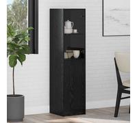 VidaXL Highboard Black Oak 35 X 37 X 142 Cm Engineered Wood