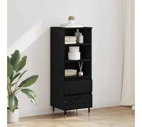 vidaXL Highboard Black Oak 40 x 36 x 110 cm Engineered Wood