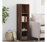 vidaXL Highboard Brown Oak - 30x41x124 cm Engineered Wood Cabinet with Ample Storage Space and Modern Design for Living Room, Bedroom, Office