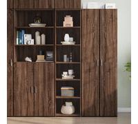 vidaXL Highboard Brown Oak 45x41x185 cm Engineered Wood