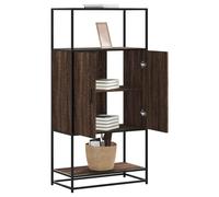 vidaXL Highboard Brown Oak 68x35x139 cm Engineered Wood and Metal side cabinet
