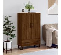(brown oak) vidaXL Highboard Sideboard Storage Cabinet Side Cabinet White Engineered Wood