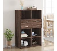 vidaXL Highboard Brown Oak 80x42.5x124 cm Engineered Wood