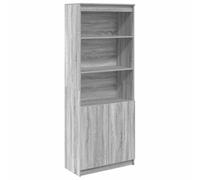 vidaXL Highboard Cabinet - Grey Sonoma Engineered Wood, 70x35x180 cm, Modern Style Storage Cabinet with 5 Shelves for Home, Office, Kitchen, and Bathroom