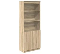 vidaXL Highboard Cabinet - Sonoma Oak - Engineered Wood - 70x35x180 cm - Modern Storage for Living Room/Bedroom/Kitchen