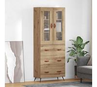 vidaXL Highboard Cabinet with Shelf 2 pcs Artisan Oak Engineered Wood