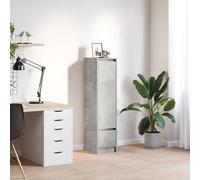 vidaXL Highboard Concrete Grey 29.5x34x119.5 cm Engineered Wood Cabinet - Modern Storage Unit for Living Room/Dining Room