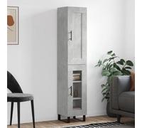 Vidaxl Highboard Concrete Grey 34.5X34X180 Cm Engineered Wood