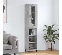 vidaXL Highboard Sideboard Cupboard Side Cabinet Concrete Grey Engineered Wood