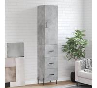(concrete grey) vidaXL Highboard Sideboard Storage Cabinet Side Cabinet White Engineered Wood