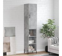 vidaXL Highboard Concrete Grey 34.5x34x180 cm Engineered Wood, Grey