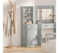 vidaXL Highboard Concrete Grey 40 x 40.5 x 135 cm Engineered Wood, Grey