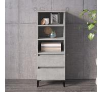 vidaXL Highboard Concrete Grey 40x36x110 cm Engineered Wood