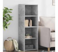 vidaXL Highboard - Engineered Wood Storage Cabinet in Concrete Grey, 40x41x124 cm - Modern Minimalist Style, Ample Storage for Living Room/Bedroom