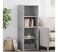 vidaXL Highboard Sideboard Cupboard - Concrete Grey Engineered Wood - Living Room Furniture - 45 x 41 x 124 cm