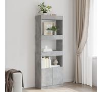 vidaXL Highboard Concrete Grey 63x33x180 cm Engineered Wood