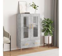 vidaXL Highboard Concrete Grey 69.5x31x115 cm Engineered Wood