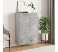 vidaXL Highboard Concrete Grey 69.5x31x115 cm Engineered Wood UK NEW