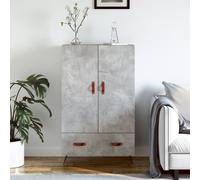 vidaXL Highboard Concrete Grey 69.5x31x115 cm Engineered Wood