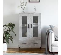 vidaXL Highboard Concrete Grey 69.5x31x115 cm Engineered Wood UK NEW