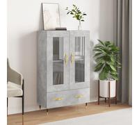 (concrete grey) vidaXL Highboard Sideboard Cupboard Side Cabinet Sonoma Oak Engineered Wood