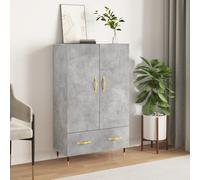 Highboard Concrete Grey 69.5x31x115 cm Engineered Wood