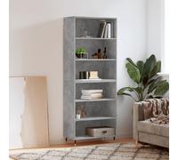 (concrete grey, 3 shelves) vidaXL Highboard Sideboard Storage Cabinet High Gloss White Engineered Wood