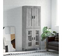 vidaXL Highboard Sideboard Cupboard Side Cabinet Concrete Grey Engineered Wood